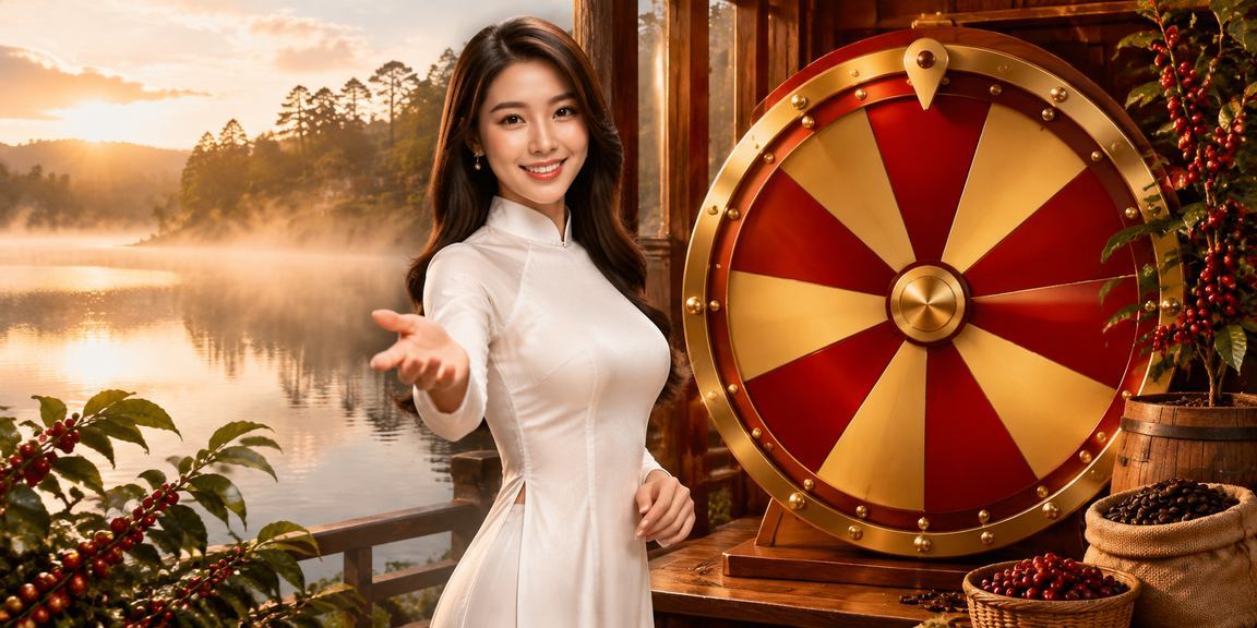 Phụ nữ Việt Nam trong trang phục áo dài tham gia sự kiện quay số may mắn tại Đà Lạt
