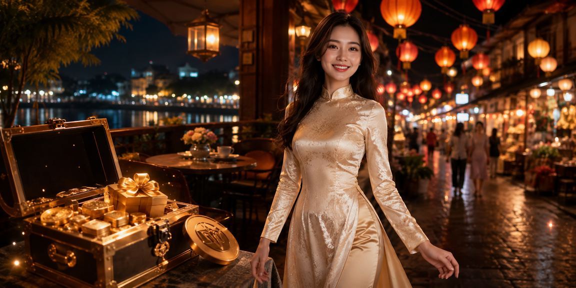 Người chơi casino tại Hà Nội với trang phục áo dài truyền thống