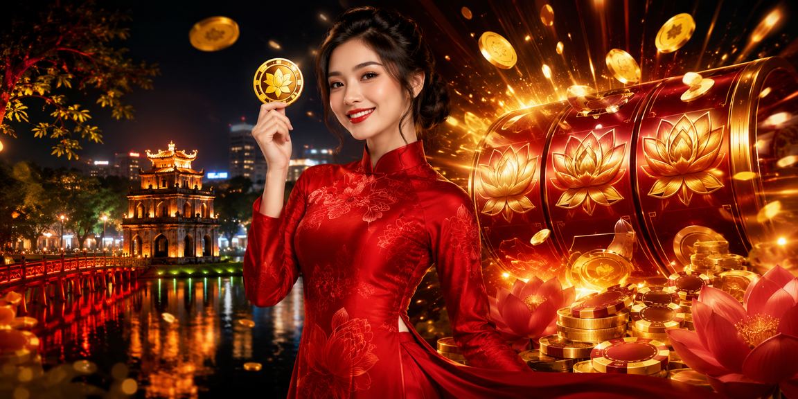 Người chơi slot game tại Hà Nội trong trang phục áo dài truyền thống